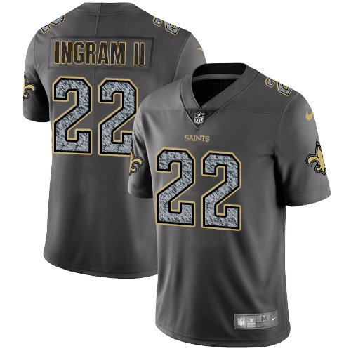 Nike Saints #22 Mark Ingram II Gray Static Men's Stitched NFL Vapor Untouchable Limited Jersey